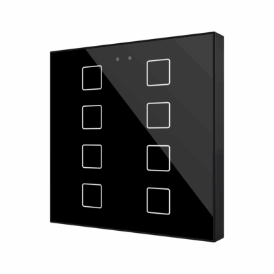 ZVIFR8A – Flat RGB 8. Pulsador capacitivo de cristal – 8 botones – Antracita.