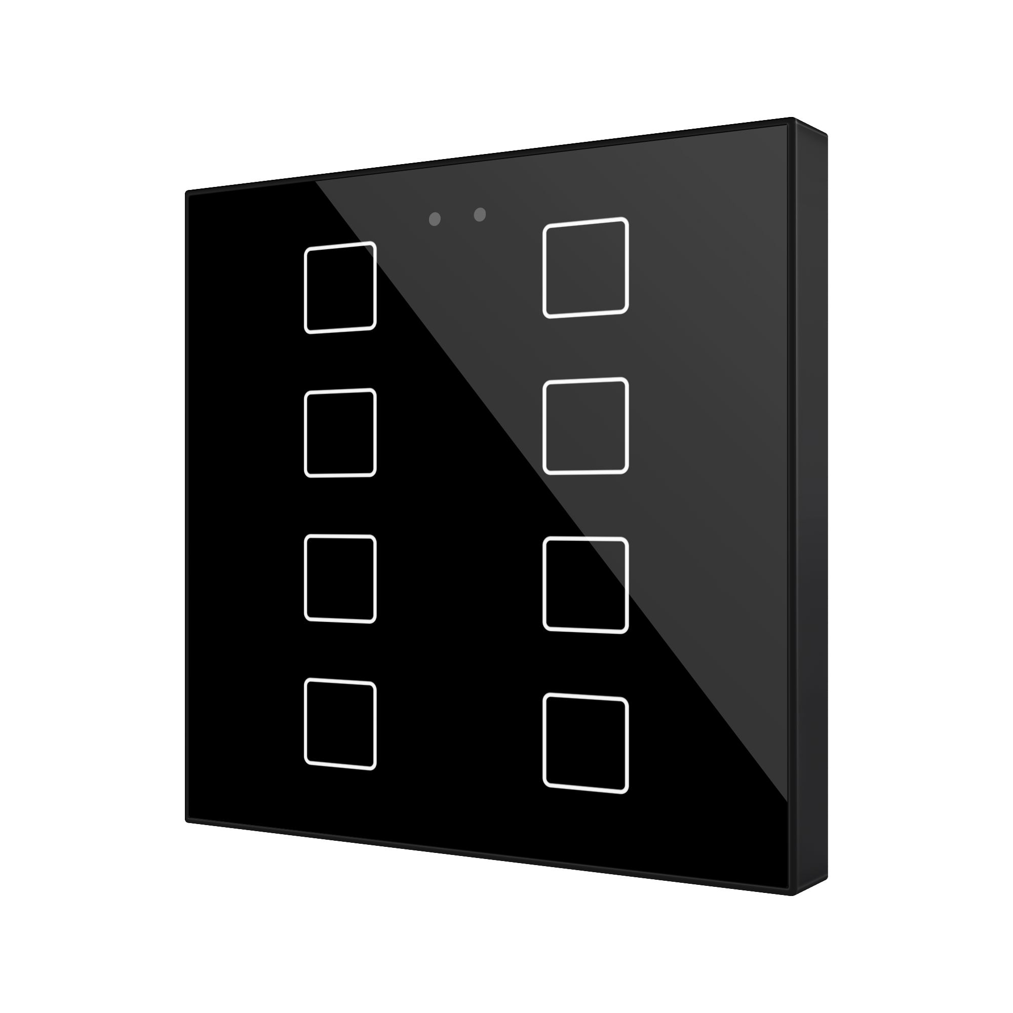 ZVIFR8A - Flat RGB 8. Pulsador capacitivo de cristal – 8 botones - Antracita.