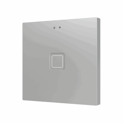 ZVITR1S – Tecla RGB 1. Pulsador capacitivo de policarbonato – 1 botón – Plata.