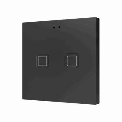 ZVITR2A – Tecla RGB 2. Pulsador capacitivo de policarbonato – 2 botones – Antracita.