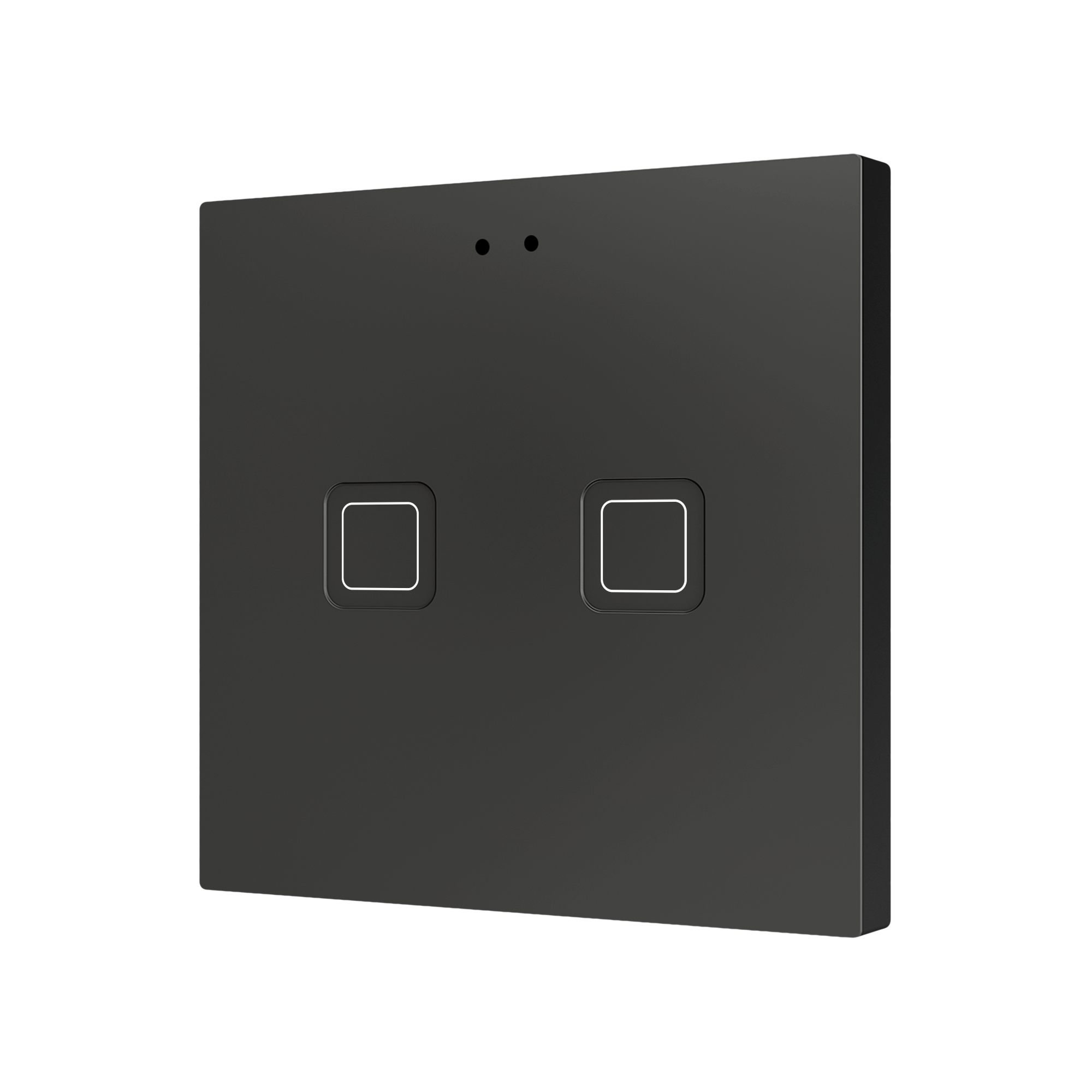 ZVITR2A - Tecla RGB 2. Pulsador capacitivo de policarbonato - 2 botones - Antracita.