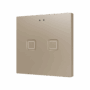 ZVITR2C - Tecla RGB 2. Pulsador capacitivo de policarbonato - 2 botones - Champagne.