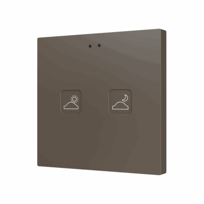 ZVITR2 – Tecla RGB 2. Pulsador capacitivo de policarbonato – 2 botones – Personalizado.