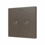 ZVITR2 - Tecla RGB 2. Pulsador capacitivo de policarbonato - 2 botones - Personalizado.