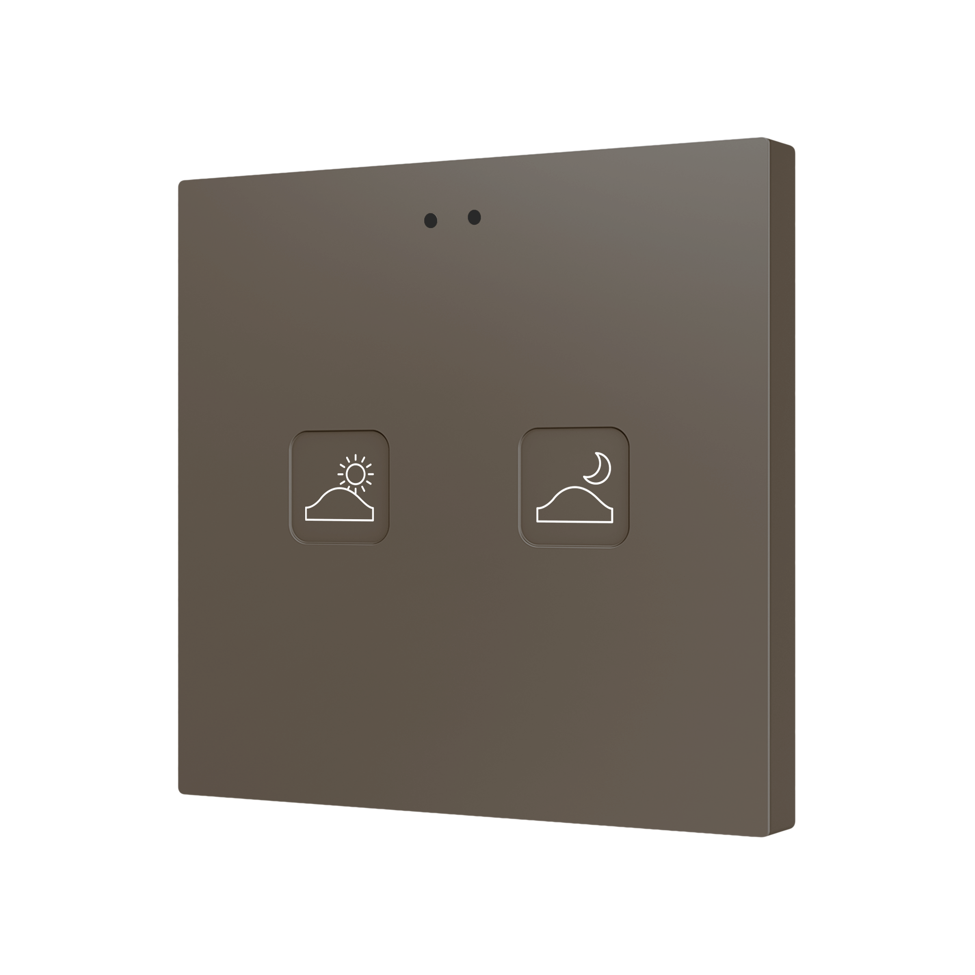 ZVITR2 - Tecla RGB 2. Pulsador capacitivo de policarbonato - 2 botones - Personalizado.