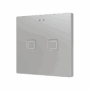 ZVITR2S - Tecla RGB 2. Pulsador capacitivo de policarbonato - 2 botones - Plata.