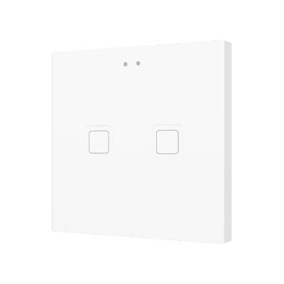 ZVITR2W – Tecla RGB 2. Pulsador capacitivo de policarbonato – 2 botones – Blanco.