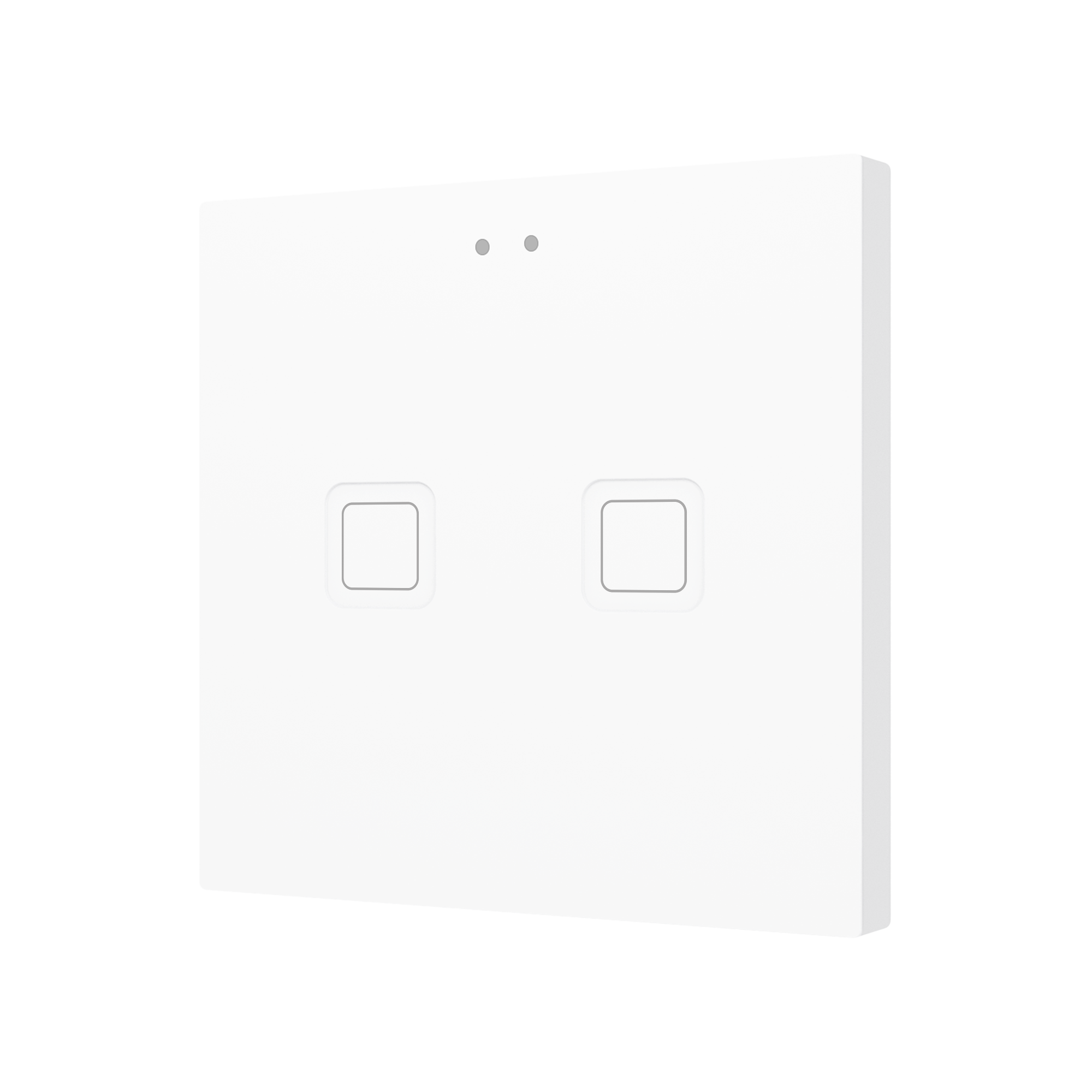 ZVITR2W - Tecla RGB 2. Pulsador capacitivo de policarbonato - 2 botones - Blanco.