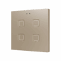 ZVITR4C - Tecla RGB 4. Pulsador capacitivo de policarbonato - 4 botones - Champagne.