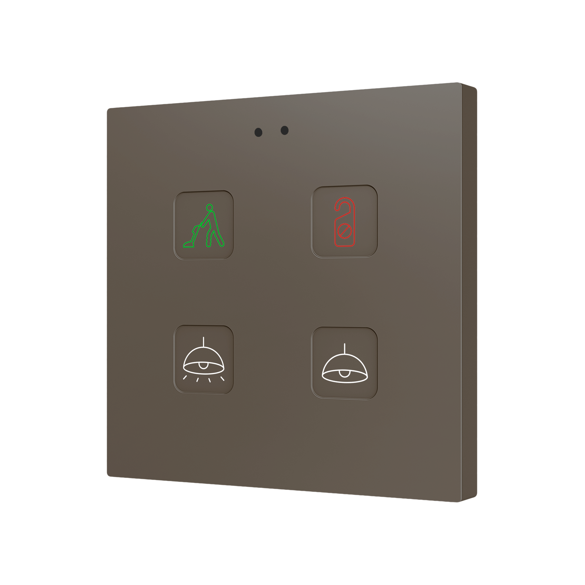 ZVITR4 - Tecla RGB 4. Pulsador capacitivo de policarbonato - 4 botones - Personalizado.