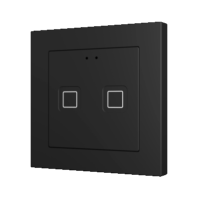 ZVITR55X2A – Tecla RGB 55 X2. Pulsador capacitivo de policarbonato 55×55 – 2 botones – Antracita (marco ZS55 no incluido).