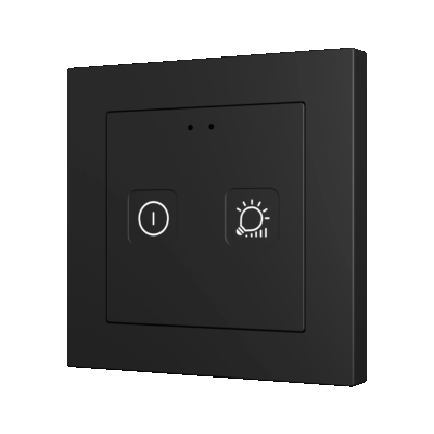 ZVITR55X2 – Tecla RGB 55 X2. Pulsador capacitivo de policarbonato 55×55 – 2 botones – Personalizado (marco ZS55 no incluido).