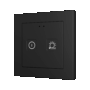 ZVITR55X2 - Tecla RGB 55 X2. Pulsador capacitivo de policarbonato 55x55 - 2 botones - Personalizado (marco ZS55 no incluido).