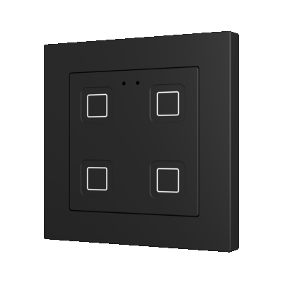 ZVITR55X4A – Tecla RGB 55 X4. Pulsador capacitivo de policarbonato 55×55 – 4 botones – Antracita (marco ZS55 no incluido).