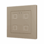 ZVITR55X4C - Tecla RGB 55 X4. Pulsador capacitivo de policarbonato 55x55 - 4 botones - Champagne (marco ZS55 no incluido).