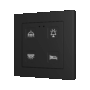 ZVITR55X4 - Tecla RGB 55 X4. Pulsador capacitivo de policarbonato 55x55 - 4 botones - Personalizado (marco ZS55 no incluido).