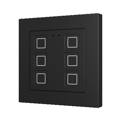 ZVITR55X6A – Tecla RGB 55 X6. Pulsador capacitivo de policarbonato 55×55 – 6 botones – Antracita (marco ZS55 no incluido).