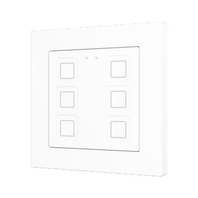 ZVITR55X6W – Tecla RGB 55 X6. Pulsador capacitivo de policarbonato 55×55 – 6 botones – Blanco (marco ZS55 no incluido).