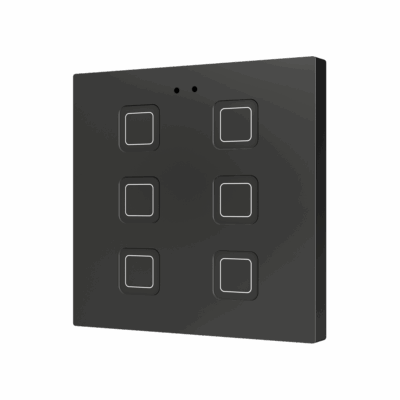 ZVITR6A – Tecla RGB 6. Pulsador capacitivo de policarbonato – 6 botones – Antracita.