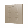 ZVITR6C - Tecla RGB 6. Pulsador capacitivo de policarbonato - 6 botones - Champagne.