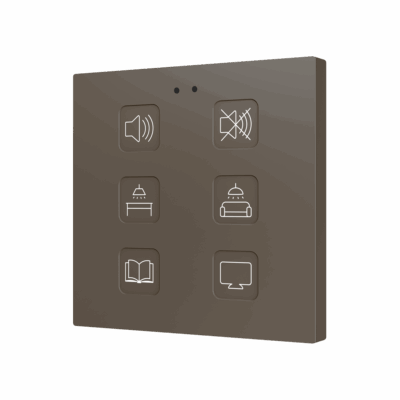 ZVITR6 – Tecla RGB 6. Pulsador capacitivo de policarbonato – 6 botones – Personalizado.