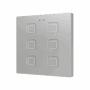 ZVITR6S - Tecla RGB 6. Pulsador capacitivo de policarbonato - 6 botones - Plata.