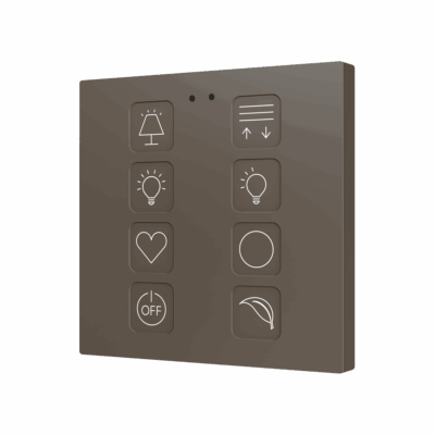 ZVITR8 – Tecla RGB 8. Pulsador capacitivo de policarbonato – 8 botones – Personalizado.