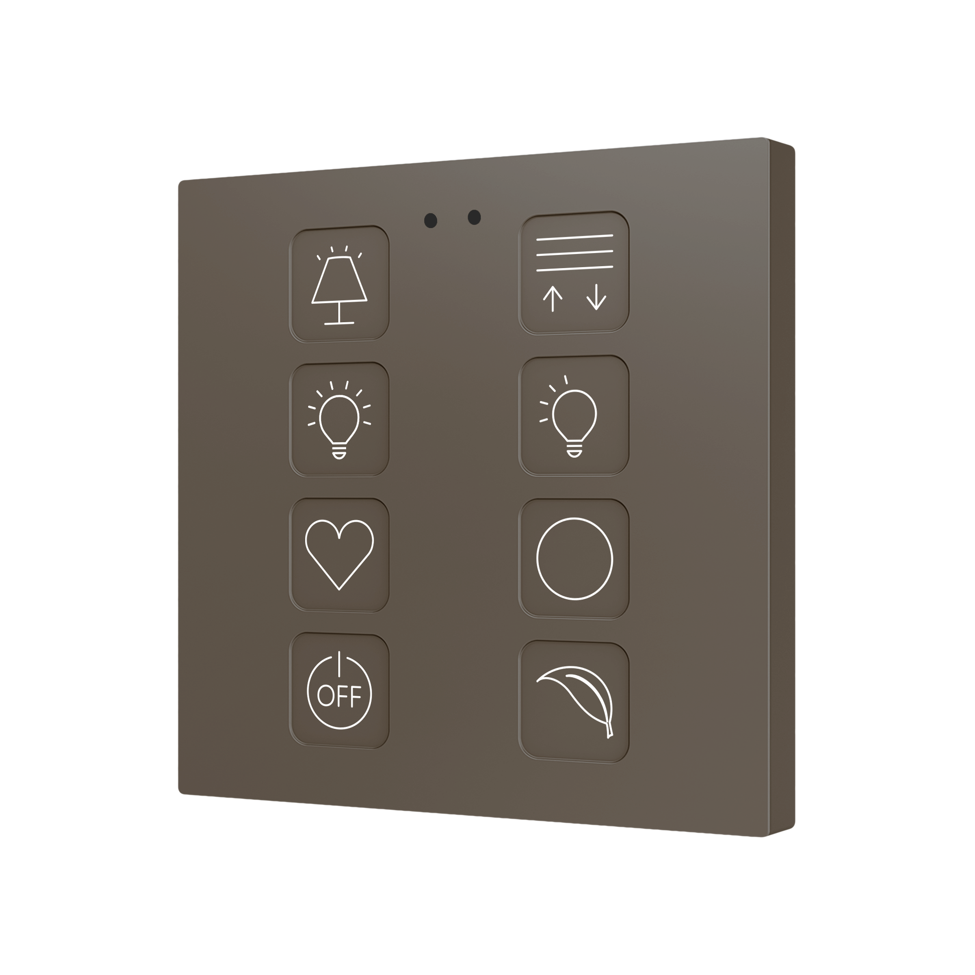 ZVITR8 - Tecla RGB 8. Pulsador capacitivo de policarbonato - 8 botones - Personalizado.