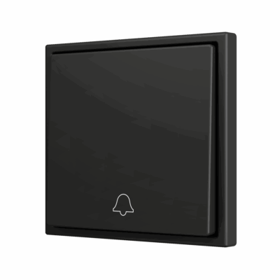 ZS701PB1DA – ZS70. Pulsador Soft simple para 1 entrada binaria 70×70 mm – Icono de timbre – Antracita.
