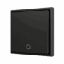ZS701PB1DA - ZS70. Pulsador Soft simple para 1 entrada binaria 70x70 mm – Icono de timbre - Antracita.