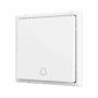 ZS701PB1DMW - ZS70. Pulsador Soft simple para 1 entrada binaria 70x70 mm – Icono de timbre - Blanco mate.