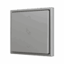 ZS701PB2SC - ZS70. Pulsador Soft simple para 2 entradas binarias 70x70 mm – Plata - Personalizada. Mínimo 100 unidades por diseño.