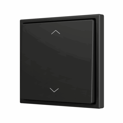 ZS701PB2SHA – ZS70. Pulsador Soft simple para 2 entradas binarias 70×70 mm – Icono de persiana – Antracita.