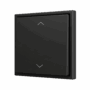 ZS701PB2SHA - ZS70. Pulsador Soft simple para 2 entradas binarias 70x70 mm – Icono de persiana - Antracita.