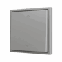 ZS701PB2SHS - ZS70. Pulsador Soft simple para 2 entradas binarias 70x70 mm - Icono de persiana – Plata.