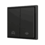 ZS702PB2AC - ZS70. Pulsador Soft doble para 2 entradas binarias 70x70 mm – Antracita - Personalizado. Mínimo 100 unidades por diseño.