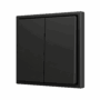 ZS702PB2A - ZS70. Pulsador Soft doble para 2 entradas binarias 70x70 mm – Antracita.