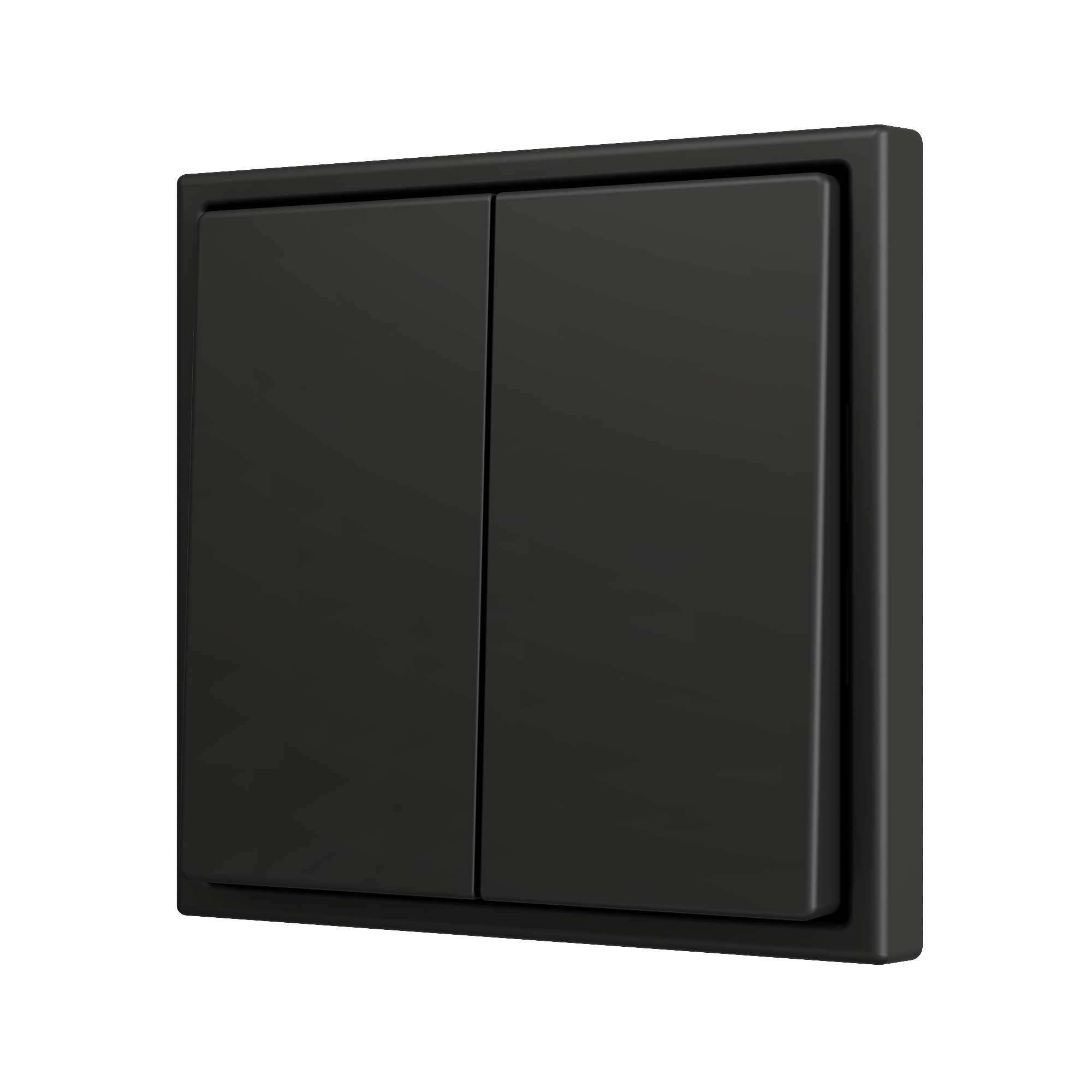 ZS70CSOFT22A - ZS70. Tecla doble para pulsador Soft KNX 70x70 mm. Pulsación abajo - Antracita.