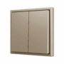 ZS702PB4C - ZS70. Pulsador Soft doble para 4 entradas binarias 70x70 mm – Champagne.