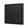 ZS702PB2SHA - ZS70. Pulsador Soft doble para 2 entradas binarias 70x70 mm - Icono de persiana – Antracita.
