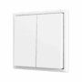 ZS702PB4MW - ZS70. Pulsador Soft doble para 4 entradas binarias 70x70 mm – Blanco.