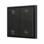 ZS702PB4AC - ZS70. Pulsador Soft doble para 4 entradas binarias 70x70 mm – Antracita - Personalizado. Mínimo 100 unidades por diseño