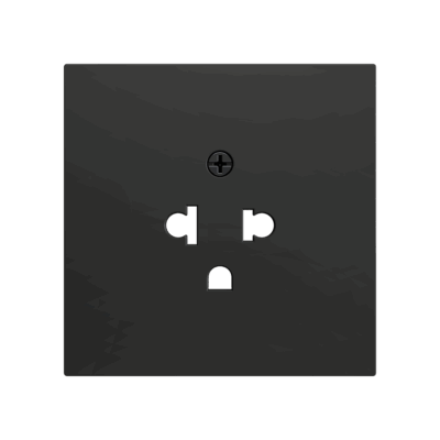 ZS70CEUAA – ZS70. Tapa para base de enchufe euroamericano 70X70 mm – Antracita.