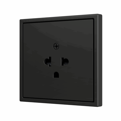 ZS70CEUAA – ZS70. Tapa para base de enchufe euroamericano 70X70 mm – Antracita.