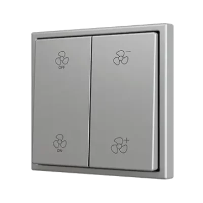 ZS702PB4SC – ZS70. Pulsador Soft doble para 4 entradas binarias 70×70 mm – Plata – Personalizado. Mínimo 100 unidades por diseño.