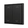 ZS702PB4SHA - ZS70. Pulsador Soft doble para 4 entradas binarias 70x70 mm - Icono de persiana – Antracita.