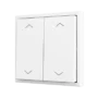 ZS702PB4SHMW - ZS70. Pulsador Soft doble para 4 entradas binarias 70x70 mm - Icono de persiana – Blanco.