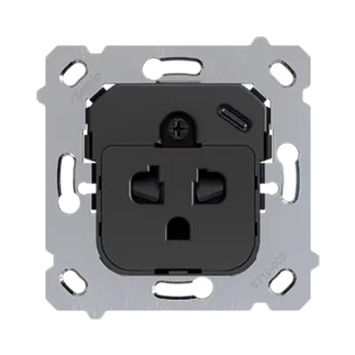 ZSIEUA1USC – ZS55/ZS70. Base de enchufe euroamericano con USB C – sin protección de niños (sin tapa).
