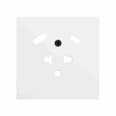 ZS70CEUA2USMW – ZS70. Tapa para base de enchufe euroamericano con USB C y A 70X70 mm – Blanco mate.