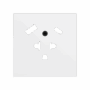 ZS70CEUA2USMW - ZS70. Tapa para base de enchufe euroamericano con USB C y A 70X70 mm - Blanco mate.